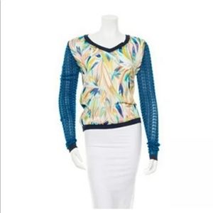 Missoni for Target Chiffon Sweater Mix Media Blue